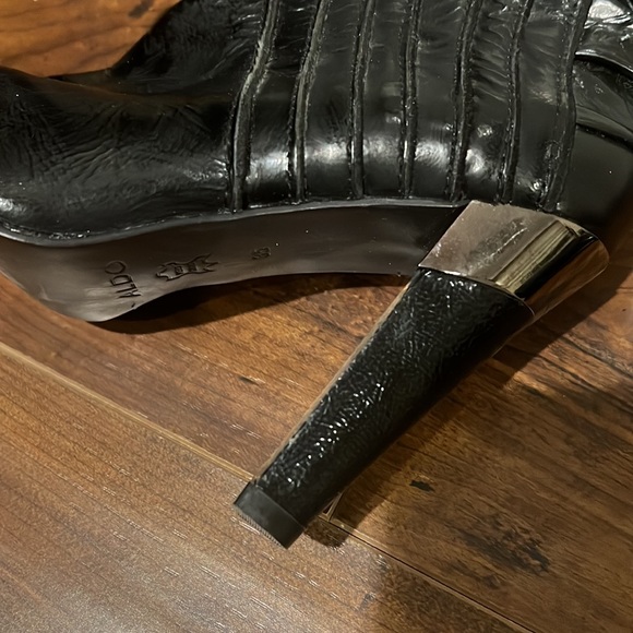 ALDO Black Leather Boots - Picture 2 of 5